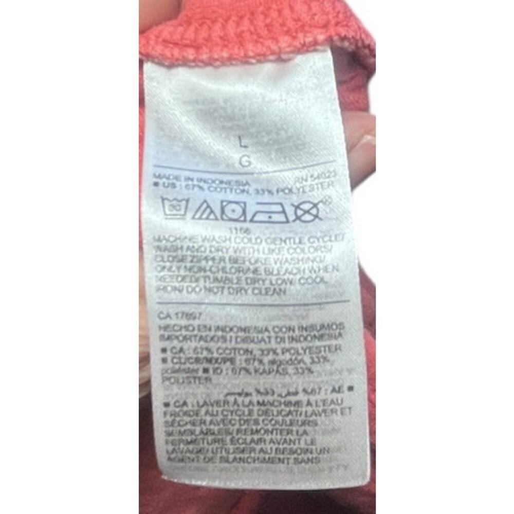 Old Navy Coral Pink Quilted Hoodie Size L - Picture 9 of 9